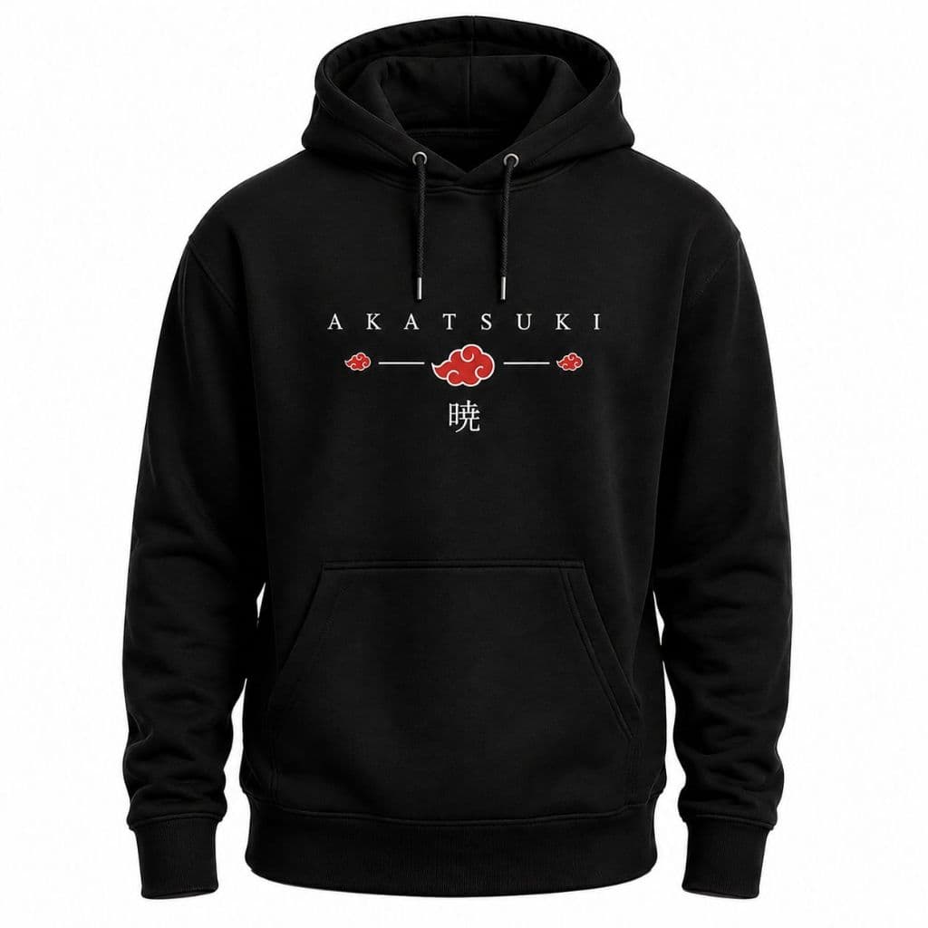 Moletom Masculino Preto Akatsuki Estampado - Envio Imediato