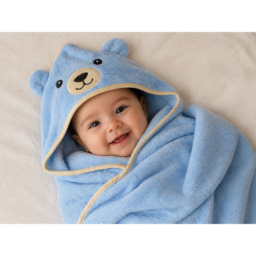 Manta Cobertor Bebe Infantil Com Capuz Microfibra Antialérgico Menino Menina