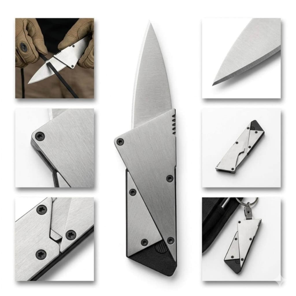 Canivete Dobrável Portátil Compacto Inox De Bolso Multifuncional Camping Pesca Uso Diário