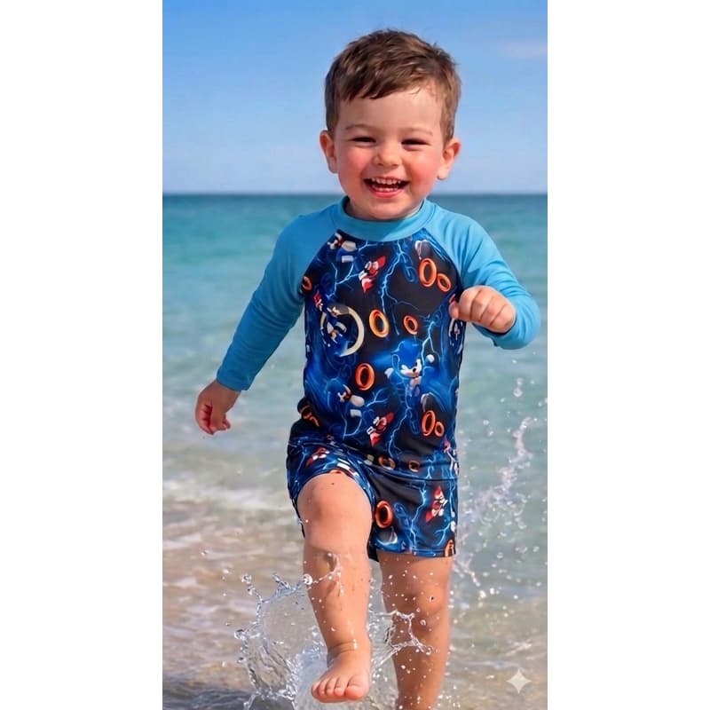 Sunga + Camisa Infantil Protecao UV Moda Praia