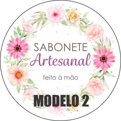 Etiqueta Sabonete Artesanal - 80 adesivos 5x5cm - Adesivo Vinil a prova d´água