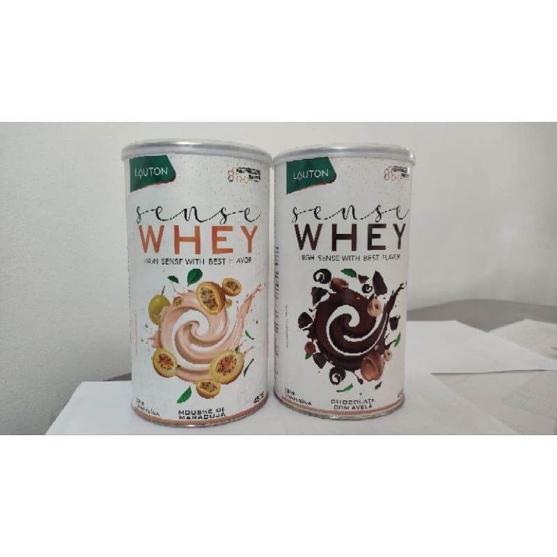 Whey Protein Sense Chocolate com Avelã ou Mousse de Maracuja Lauton Suplemento Alimentar