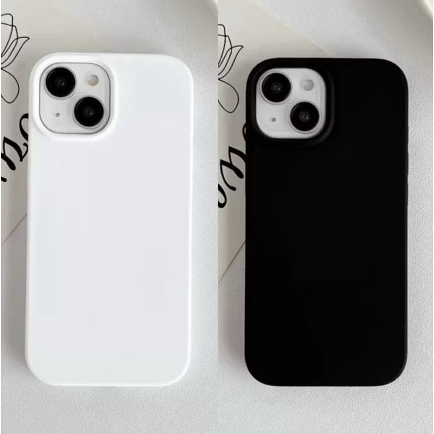 Capinha Silicone Aveludada com logo de maçã Cor BRANCO PRETO + Película (se quiser) Para iPhone (tem a logo da maça) !!!
