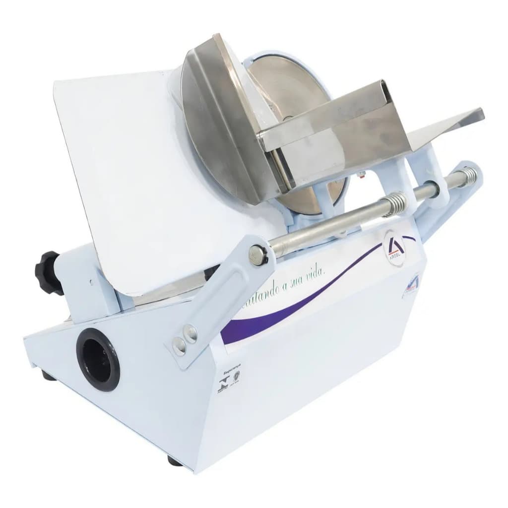 Máquina Fatiadora De Frios Elétrico Bivolt 170mm Lamina Inox Ajuste Espessura