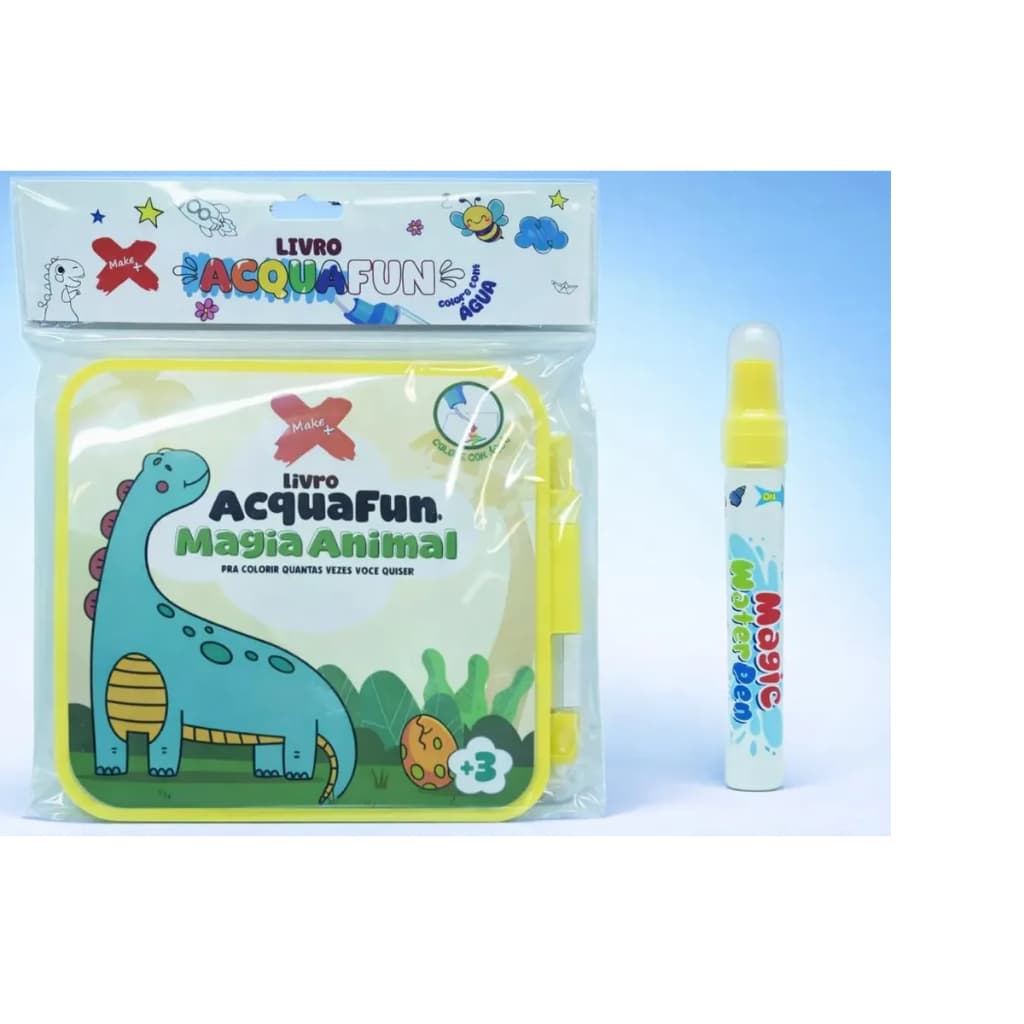 Livro Mágico De Colorir C/ Água Infantil Magia Animal- Make+
