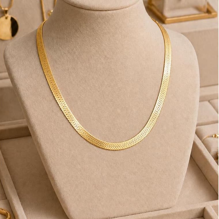 Colar Feminino Corrente Cadeado Lacrada Aço Inoxidável 316L Banhado Dourado e Prata Pode Molhar