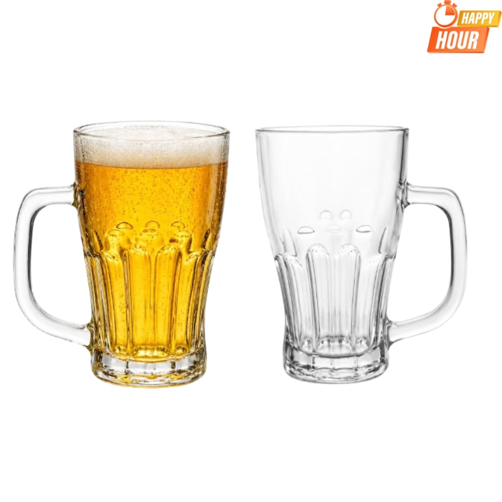 CANECAS CHOPP VIDRO RESITENTE VERSATIL 500ml ELEGANTE