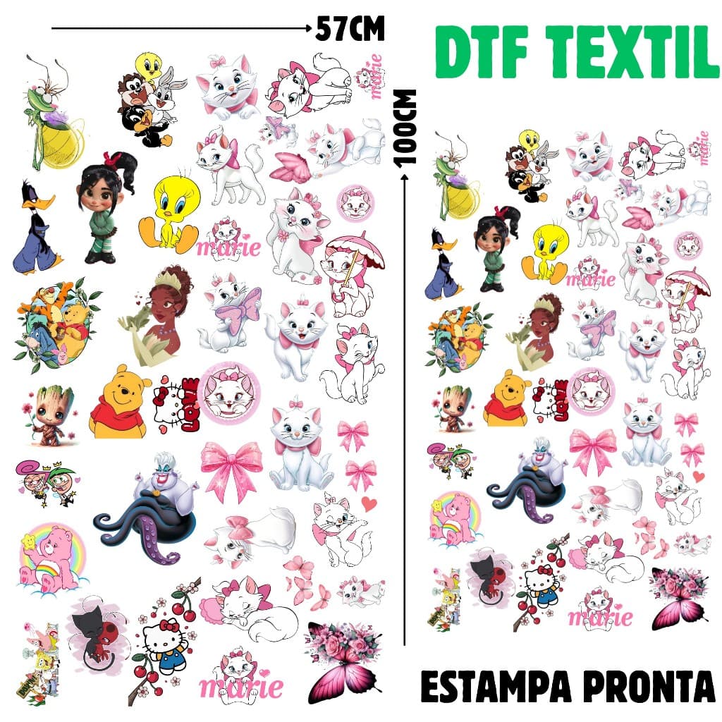 Aplique Termocolante DTF Textil Estampa Para Tecidos e Camisetas Artes Pronta 6060-75 Envio 24hs