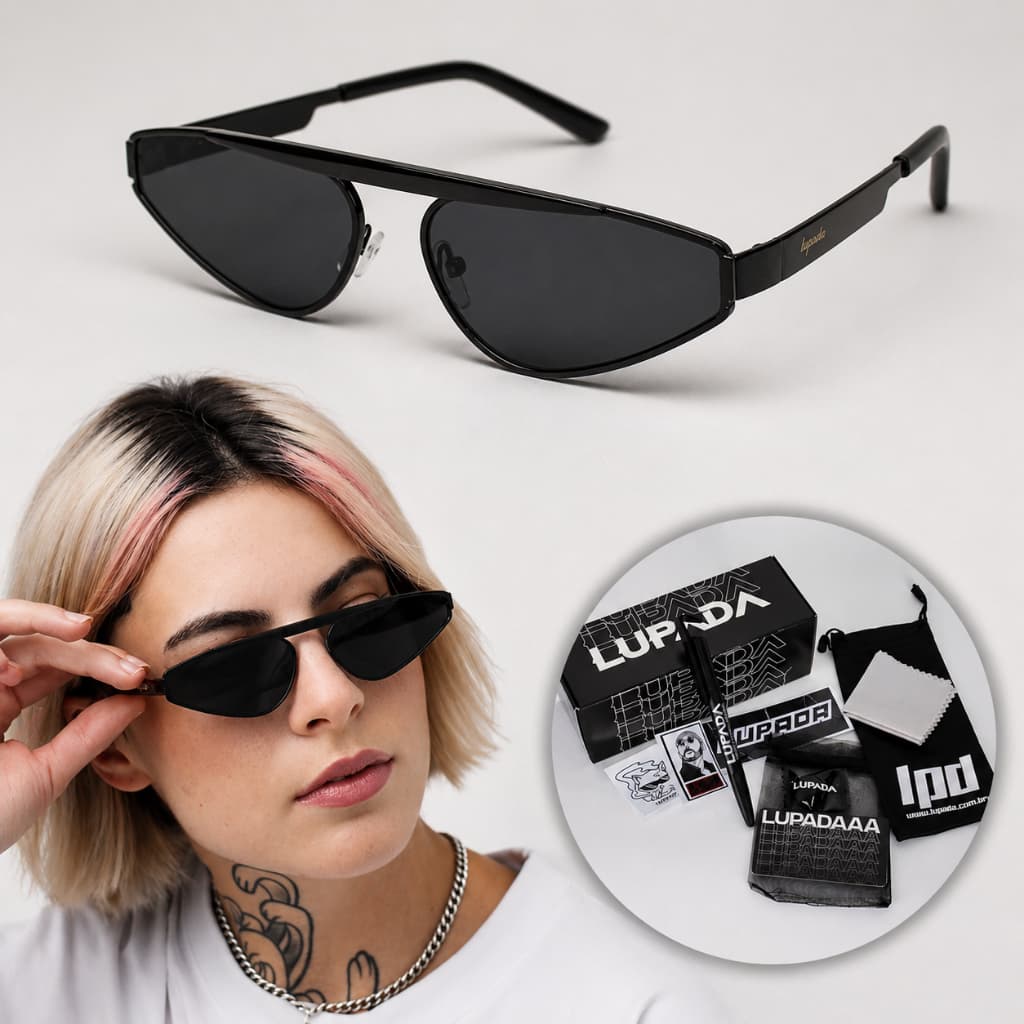 Óculos de Sol Matrix Pequeno Metal Feminino Masculino Reto Retangular Retro Vintage