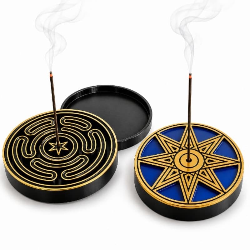 Incensário Roda de Hécate e Estrela de Ishtar/Inanna em PLA Premium  Unidade ou Kit 2 Peças