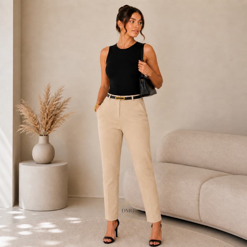 Conjunto Body Regata + Calça Alfaiataria Com Cinto - ENVIO IMEDIATO !!