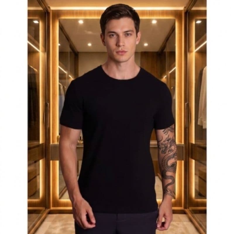 Camiseta Algodao Premium 30.1 Costuras Reforçada.