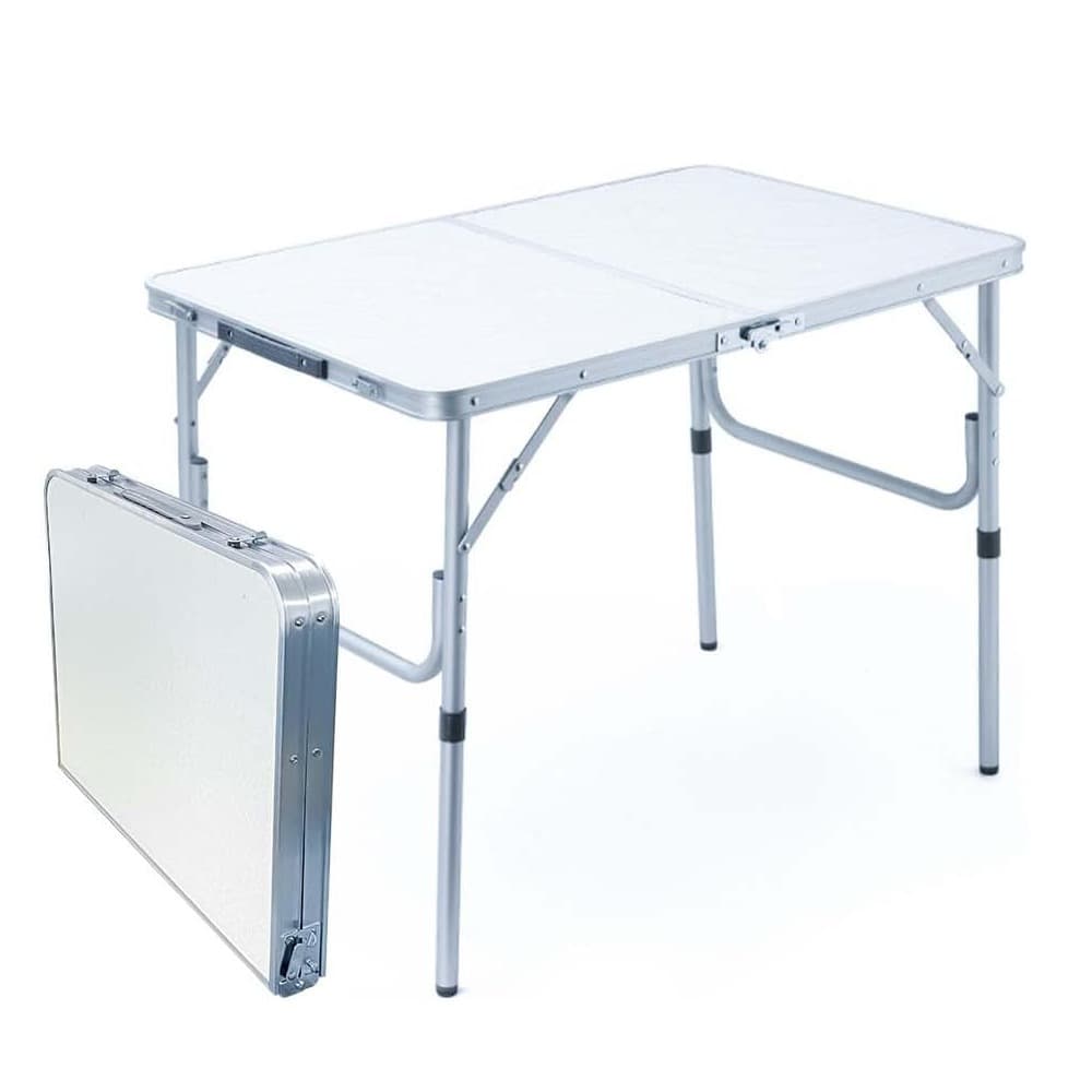 Mesa Dobrável Alumínio M.RCamping 90x60cm  Pesca e Praia Vira Maleta
