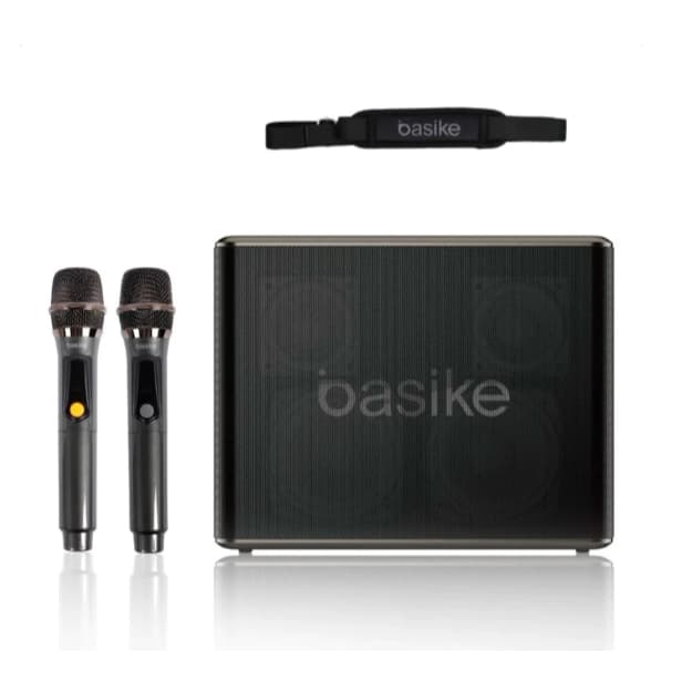 Caixa de Som Bluetooth E Karaokê C/2 Microfones 120w Rgb Cor Preto Tws Led Basike