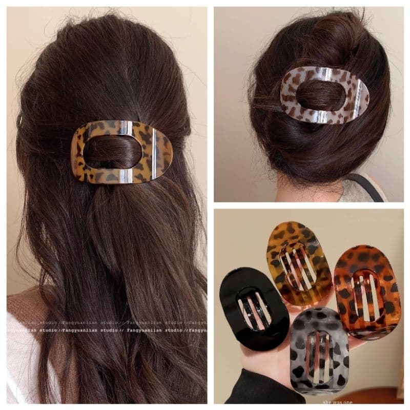 Presilha (Grampo) de Cabelo Oval Estilo Francesa - Elegância e Praticidade para o Dia a Dia