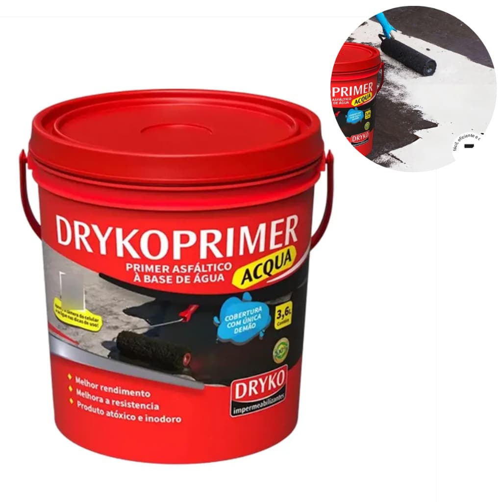 Primer Manta Liquida Asfáltico 3,6l Drykprimer Emulsão Asfáltica Dryko