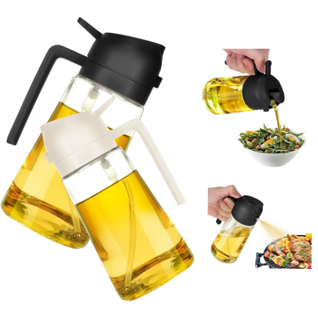 1/2/3 Pcs Galheteiro Spray Borrifador Dosador 2 em 1 Para Azeite Vinagre Oléo Vidro Vinagreiro Azeiteiro Cozinha