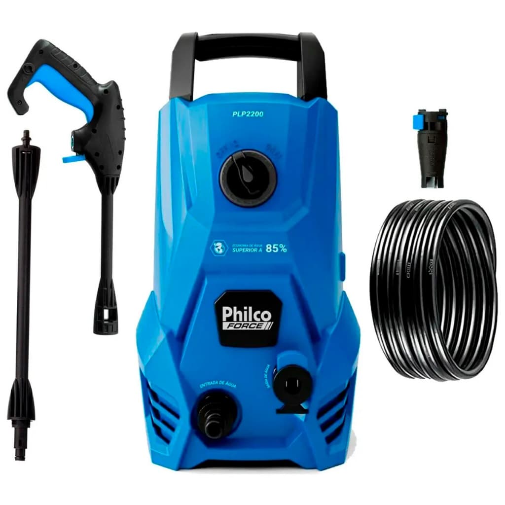Lavadora De Alta Pressão Philco Compacta Philco Plp2200 1300w 1300 Psi/libras 312l/h Lança Regulável