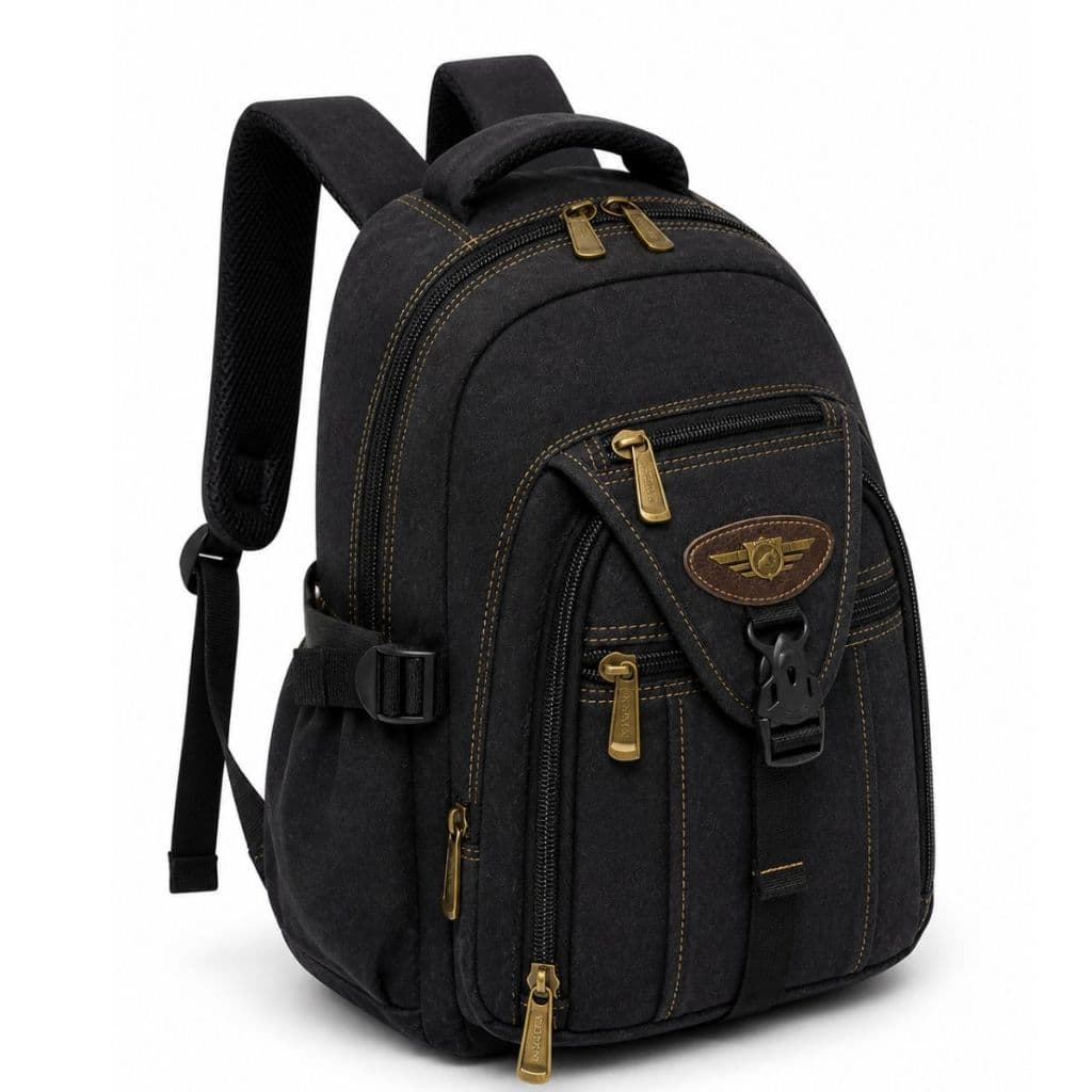 Mochila Lona Reforçada Faculdade Trabalho Kvn Ja9606
