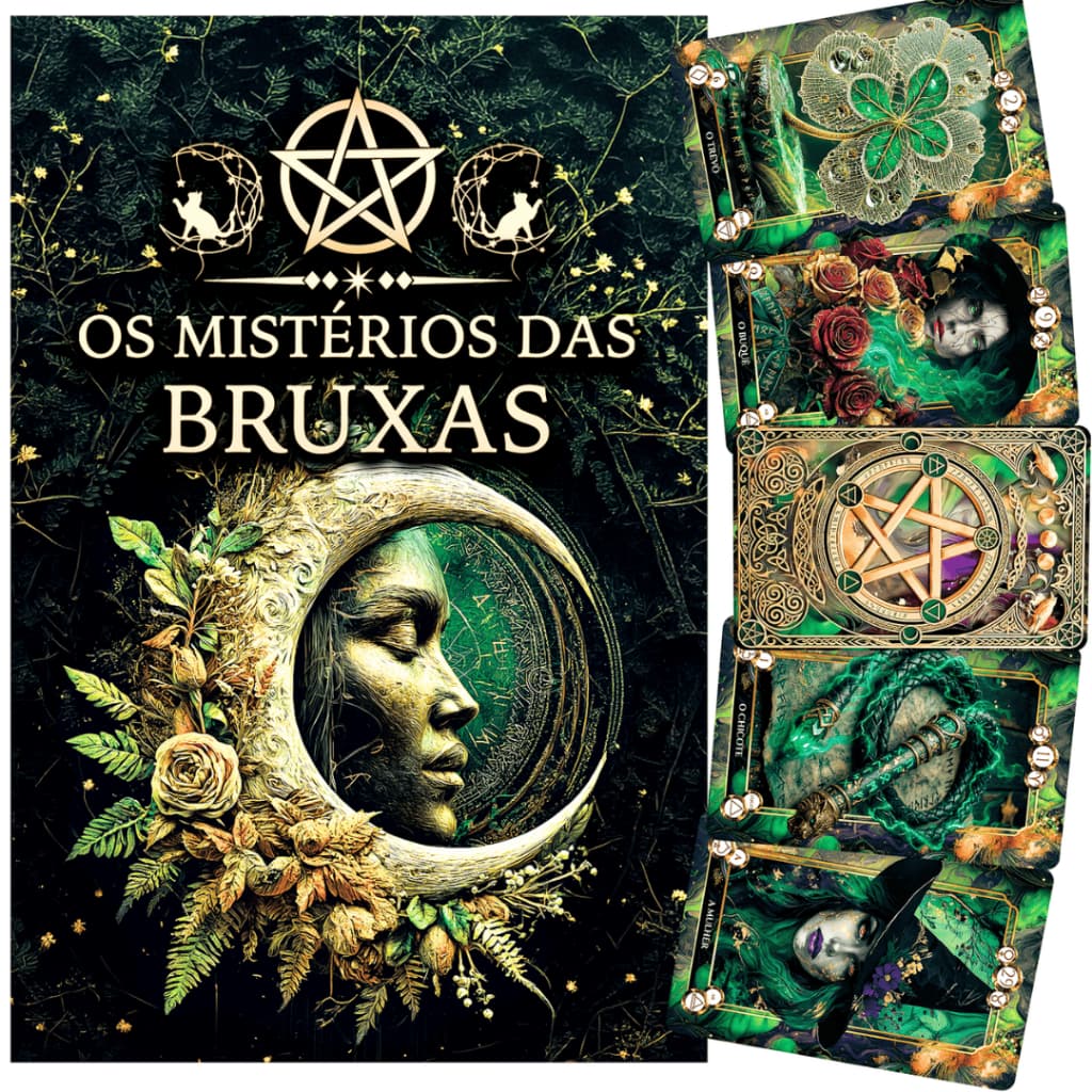 Baralho Os Mistérios das Bruxas 36 cartas Plastificadas Tarô Wicca 100% Nacional Lançamento Cigano
