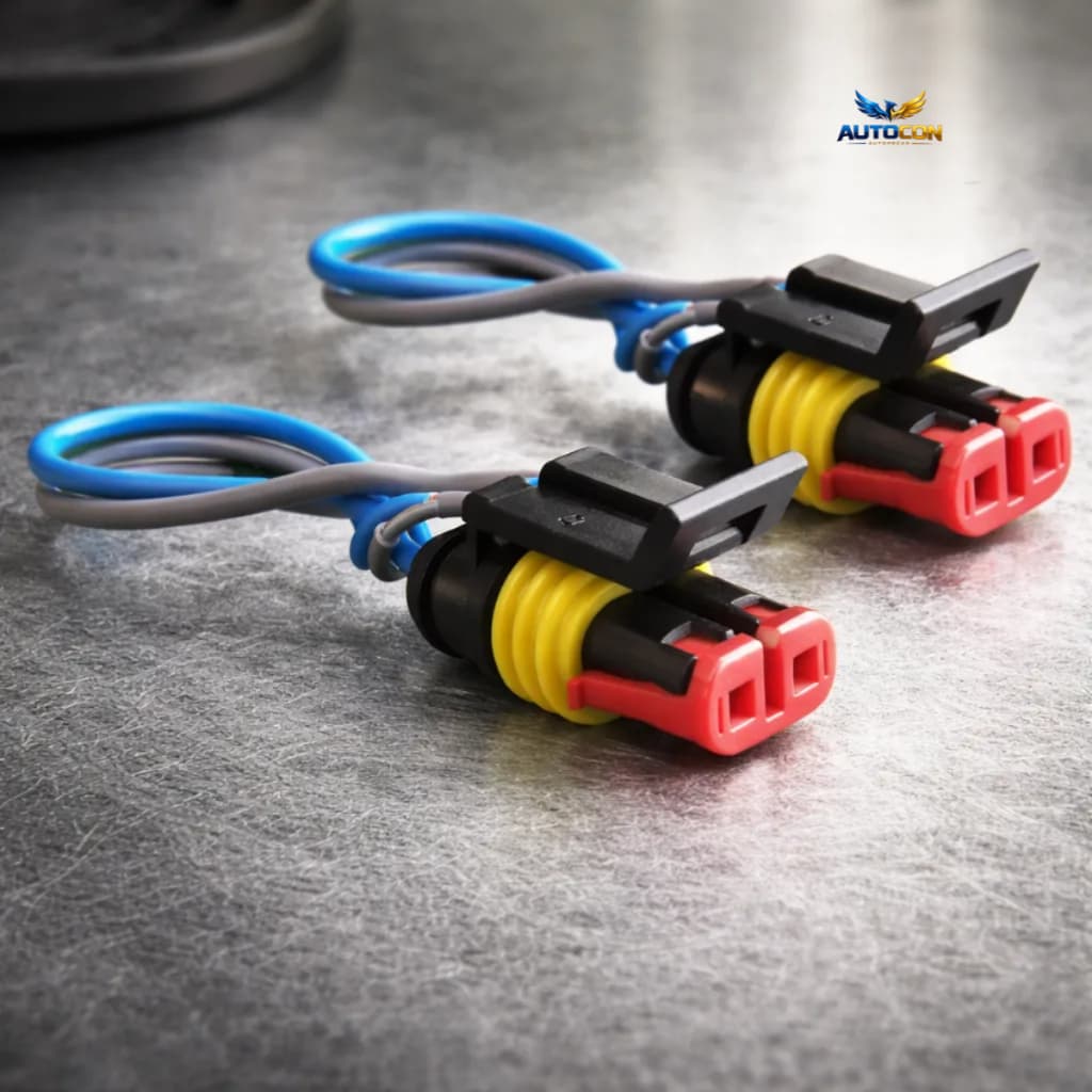 Kit 2 Plug Chicote 2 Vias Bobina Ignição Palio Uno Fiorino Strada 1.0 1.5 Mpi