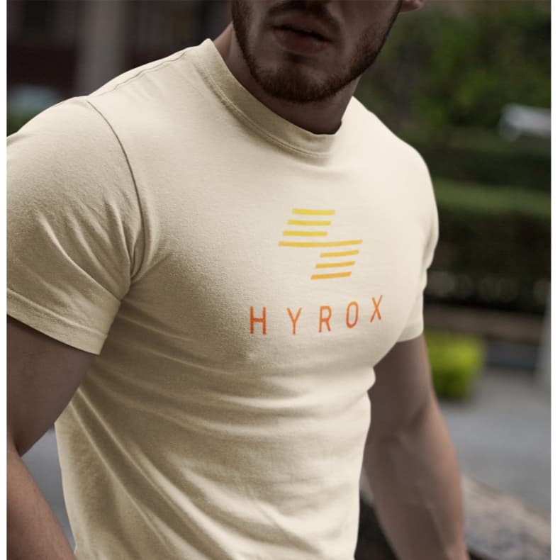 Camiseta Adulto Manga Curta Casual Estilo  Colorida Para Homens Adequado Estampa De De Hyrox