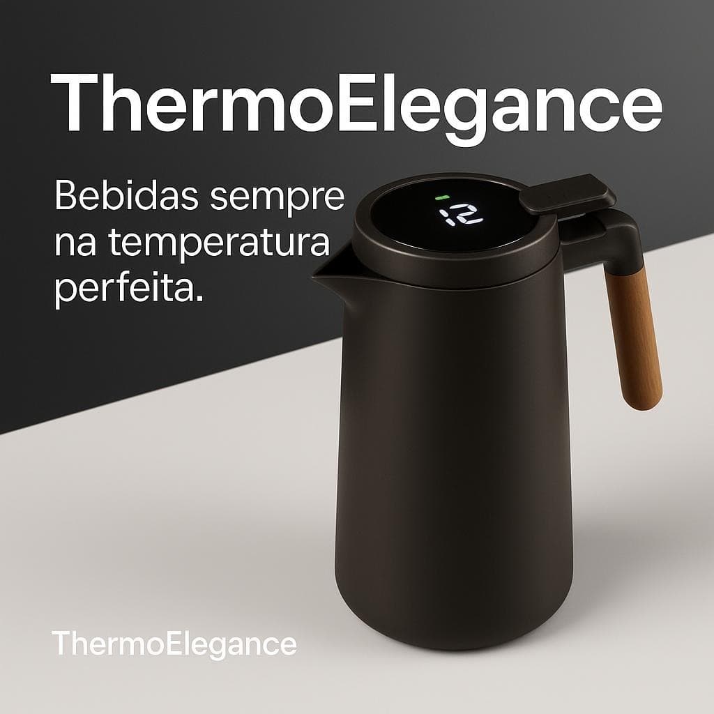 Garrafa Térmica 1L Com Termômetro Digital Para Bebidas