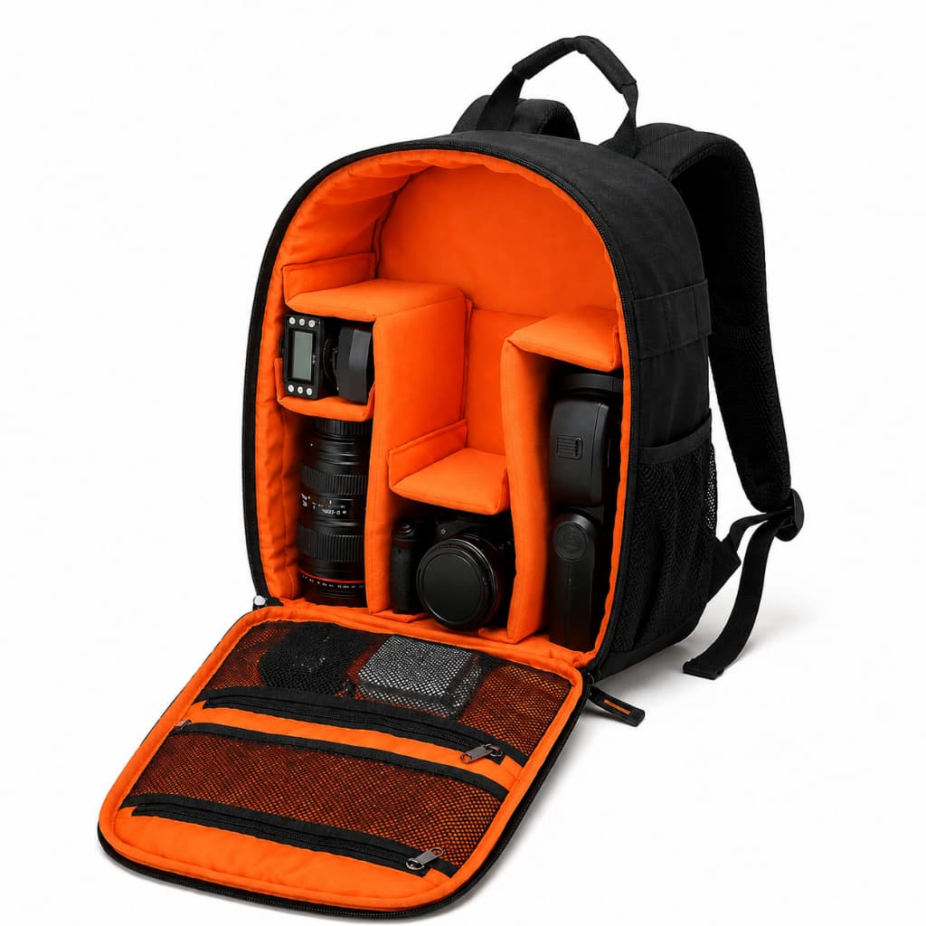 Mochila Câmera Fotografia Lentes Porta Tripé Impermeável Viagem Passeio