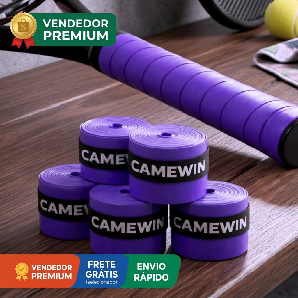 Kit 10 Overgrip Para Raquete Beach Tennis Tenis Grips Roxo Lilás Padel Frescobol Ping Pong Macio