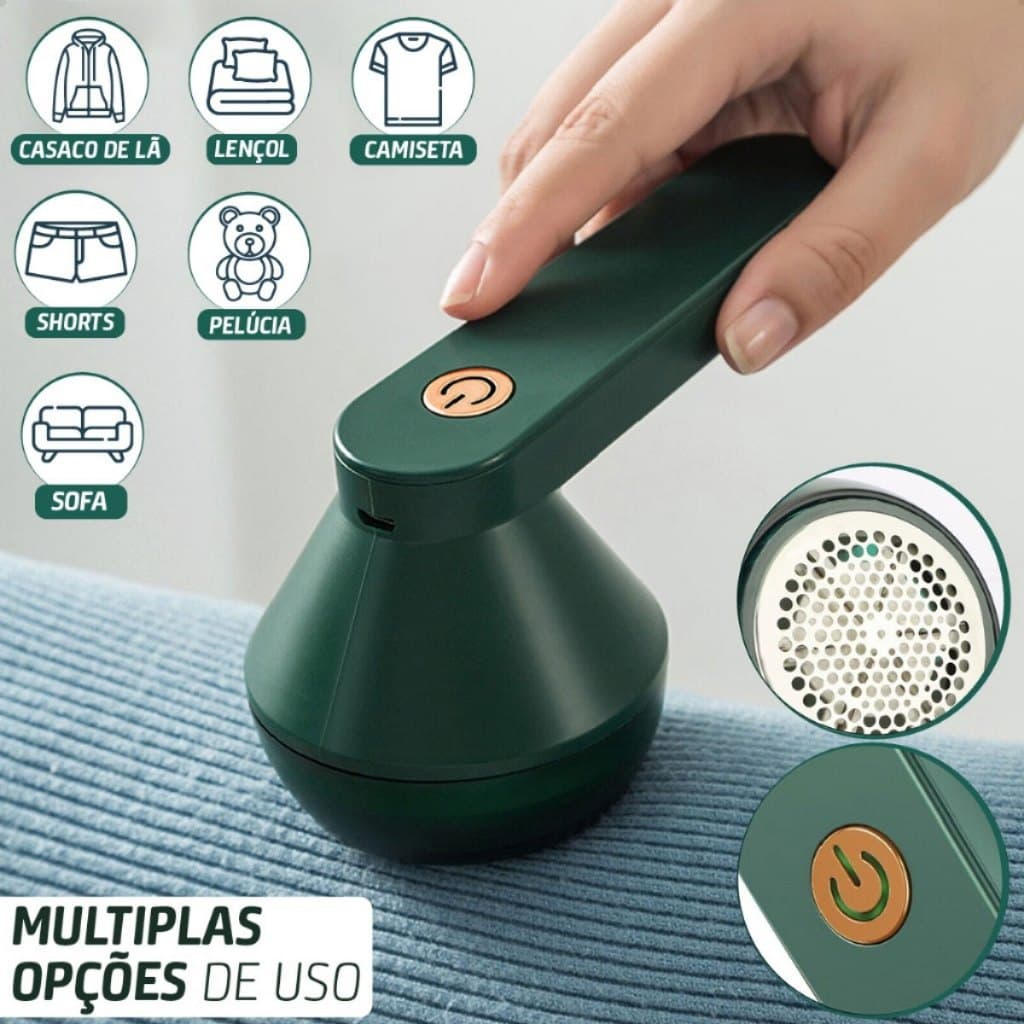 Papa Bolinha Elétrico Sem Fio Removedor De Fiapos Tira Pelos De Roupas Recarregável Bivolt