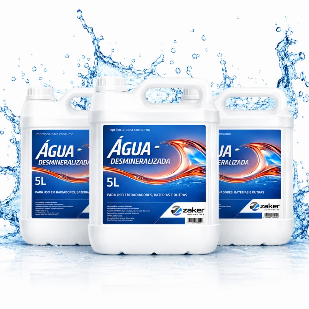 Kit Água Desmineralizada Uso Automotivo E Industrial 15L 100% Pura Alta Performance
