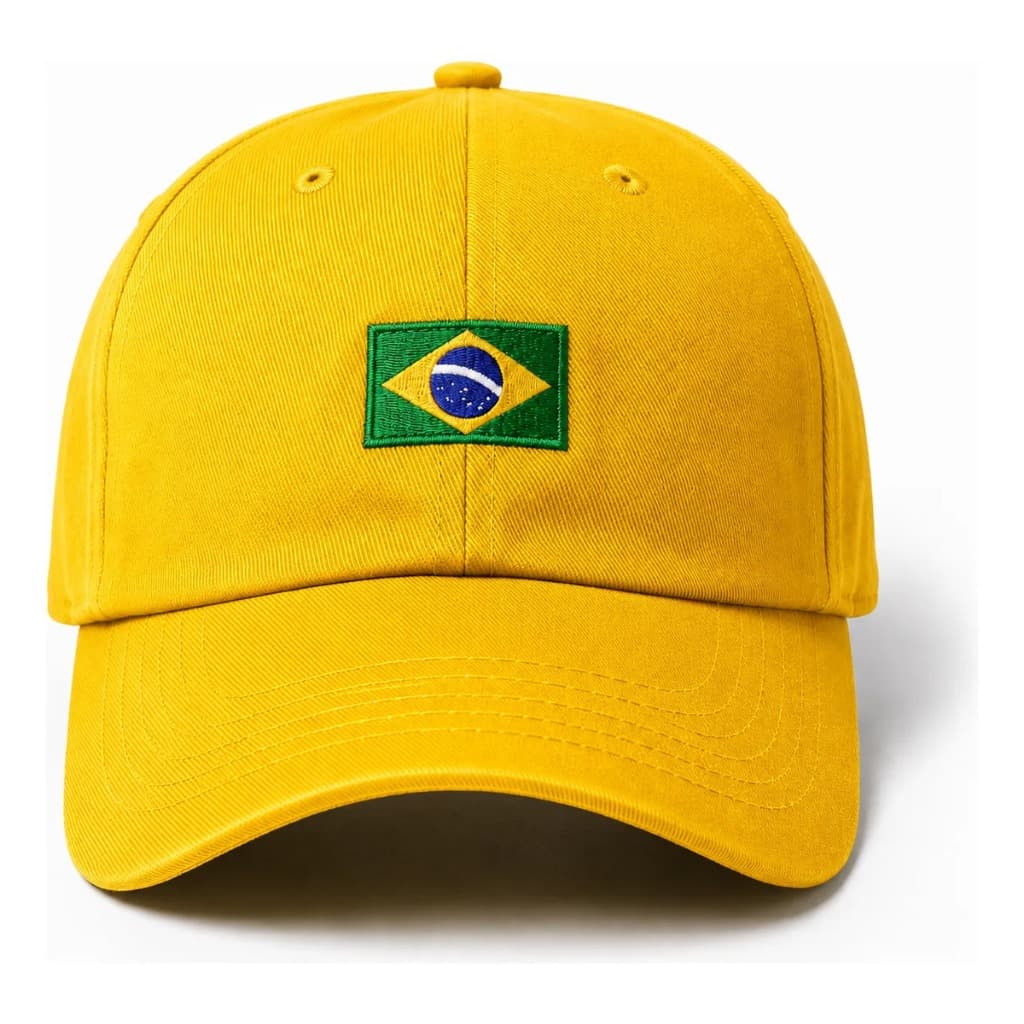 Boné Brasil Copa Do Mundo 2026 Aba Curva Bordado Premium