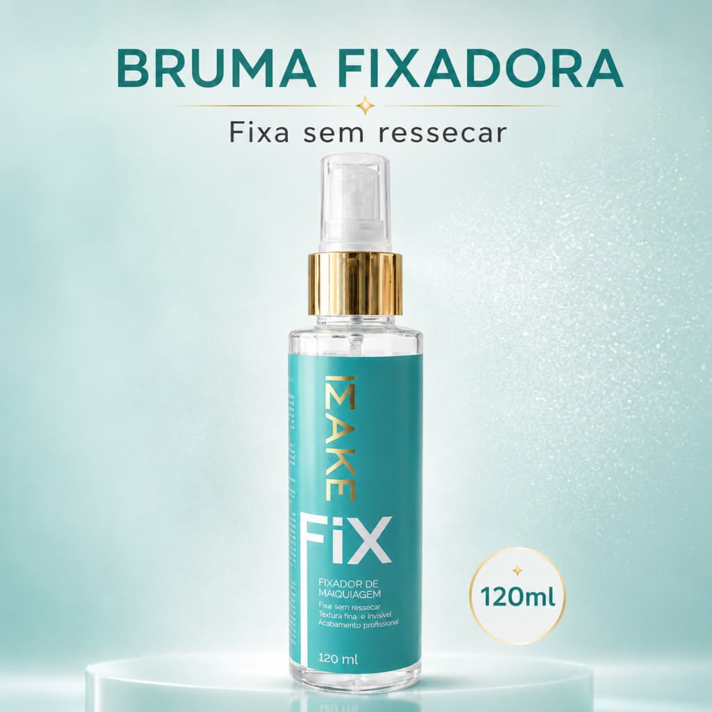 Bruma Fixadora de Maquiagem Make Fix 120ml Fixa Sem Ressecar Acabamento Profissional