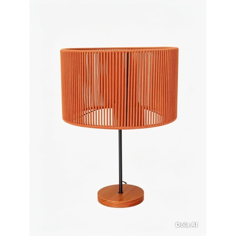 cúpula cilíndrica na corda 30x30x17 . terra cota abajur