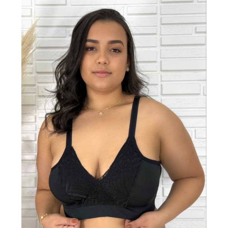 Sutiã reforçado plus size estruturado alça larga sem bojo