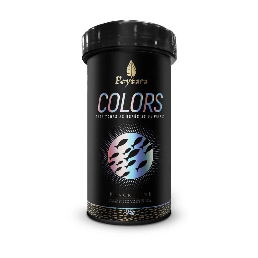 Ração Para Todas as Espécies de Peixes Colors Black Line 95g Poytara