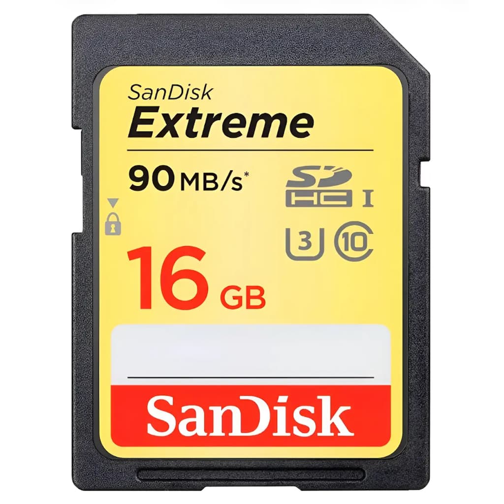 Cartão de Memória 16gb SD SDHC Extreme 90mbs 4K Sandisk