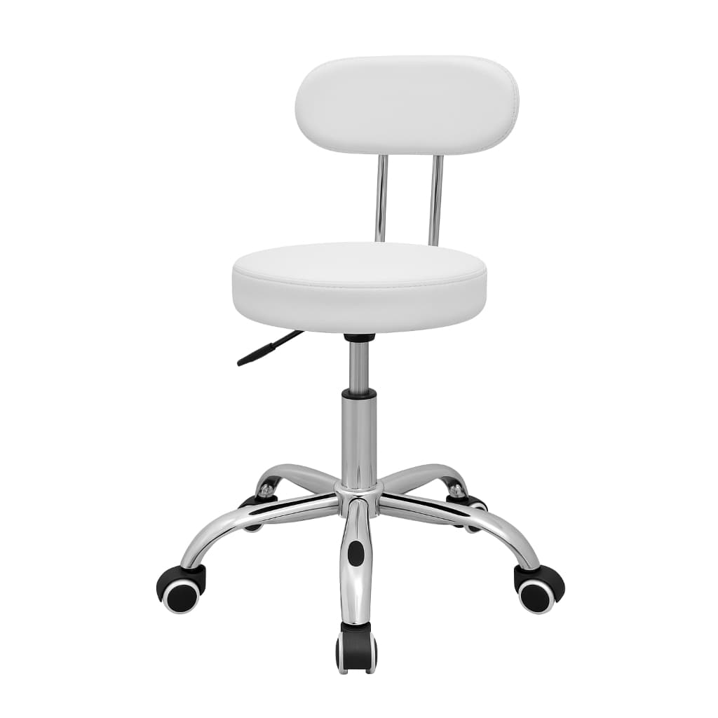 Cadeira Pop Mocho Com Encosto Giratório Massagista Manicure Plus Evolux