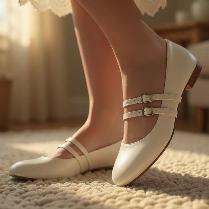 Sapatilha Feminina Bailarina  Sapato Confortável Tiras Fivela Tendencia Moda Elegante Outono Inverno