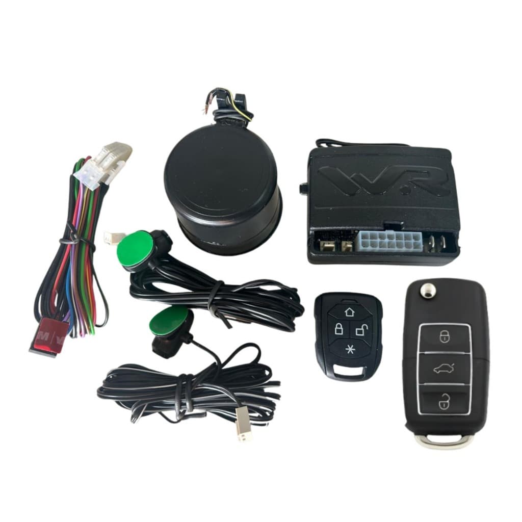 Sistema de Alarme Veicular WR Chave Canivete Modelo VW Chrome com Controle