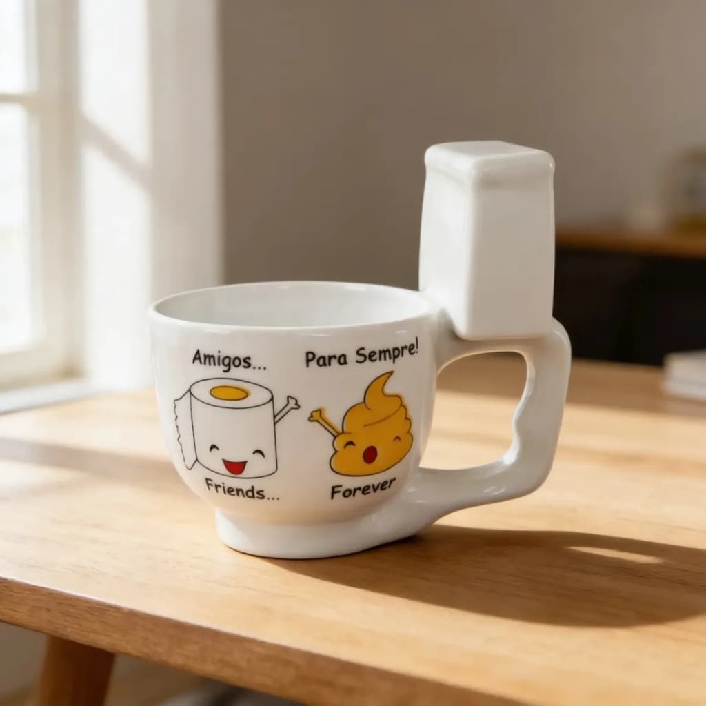 Caneca Modelo Privada Amigos para Sempre de Porcelana
