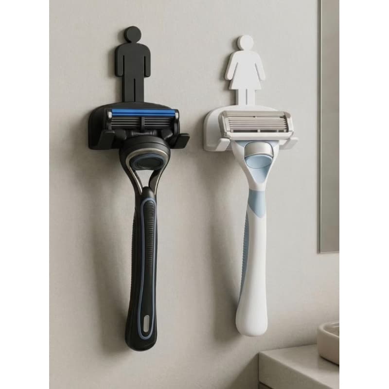 Suporte Prestorbarba Parede 3M Porta Barbeador Porta Gilette Banheiro Sem Furadeira Forte Top Já