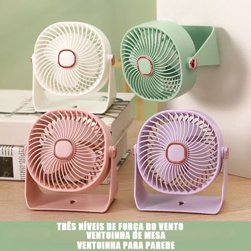 Mini Ventilador De Mesa USB c  Forte Silencioso Portátil Verão Pode ser pendurado na parede