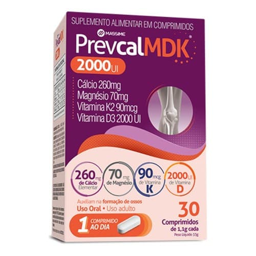 Prevcal Mdk 2.000ui Vitamina D, Calcio, Magnesio - 30cpr