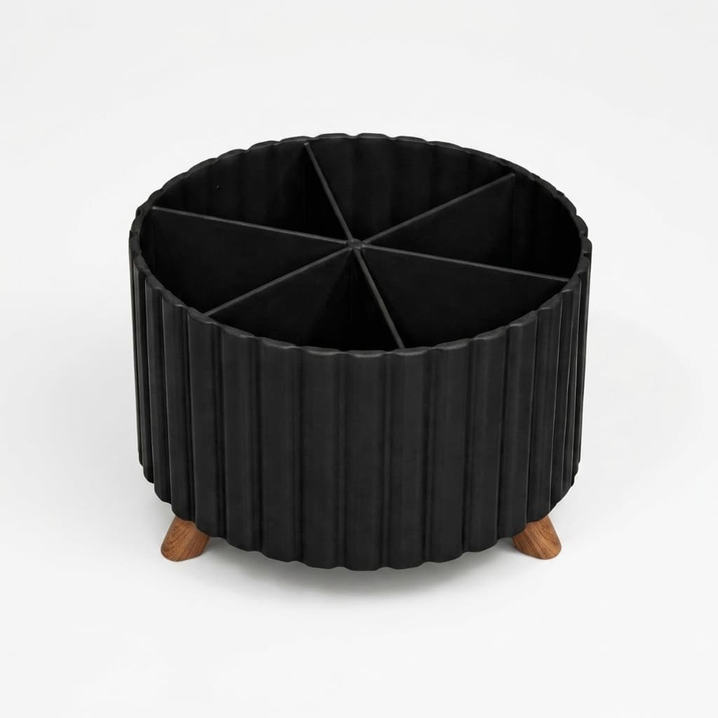 Porta Joias E Maquiagem Organizador Anéis Pincéis cor Branco Preto Elegante