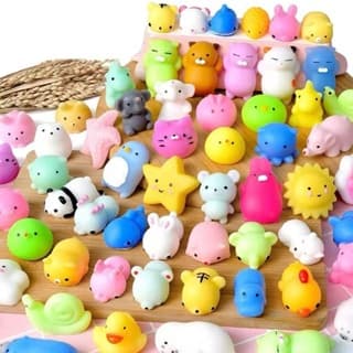 Kit 10 Squishy Mochi Bichinho Super Fofo, Macio De Apertar Antiestresse - Cor/Modelo Aleatório (10 Unidade)