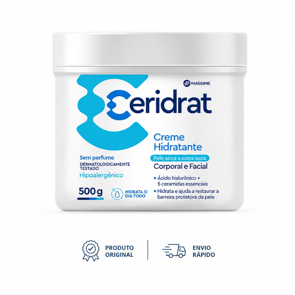 Ceridrat Creme Hidratante 500g Corporal Facial Pele Seca Massime