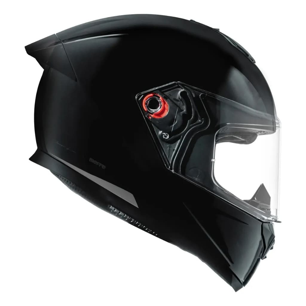 Capacete Motociclista Bieffe B-12 Classic Preto Brilhante