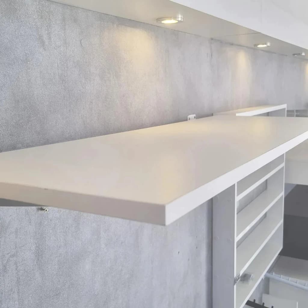 Prateleira Mdf Tamanhos Variados Branco e Preto Luxuosa Para Quarto Lavanderia Sala