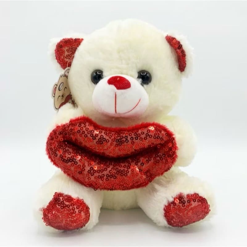 Urso 22cm com coração I love you